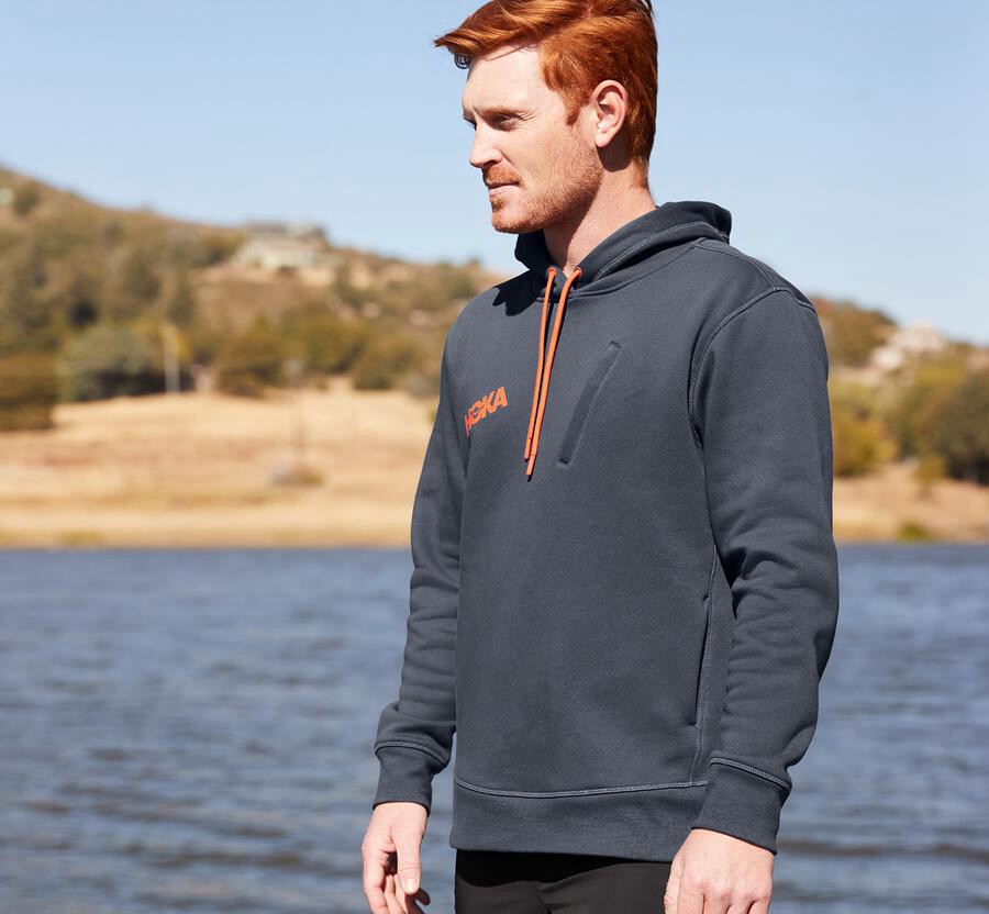 Hoka One One Hoodie Heren - Performance - Blauw - UY6845931